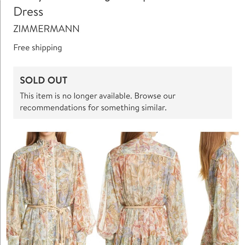Zimmerman Dress NO LOWBALLERS